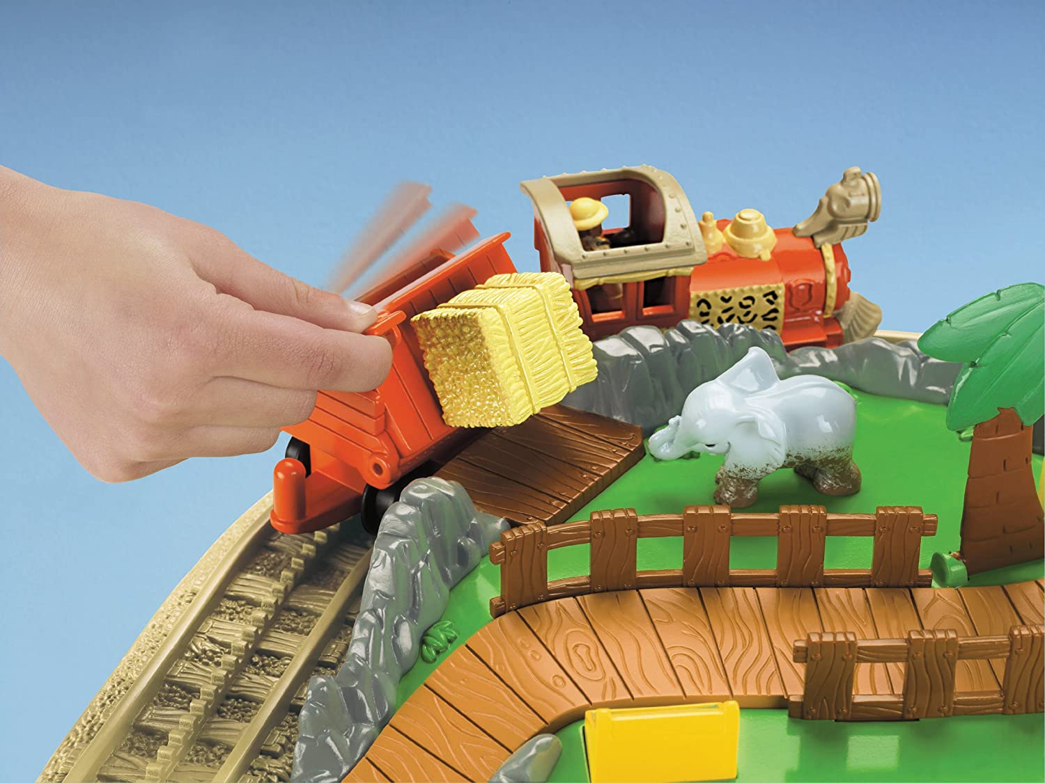 Fisher Price GeoTrax On-the-Go Zoo with Storage